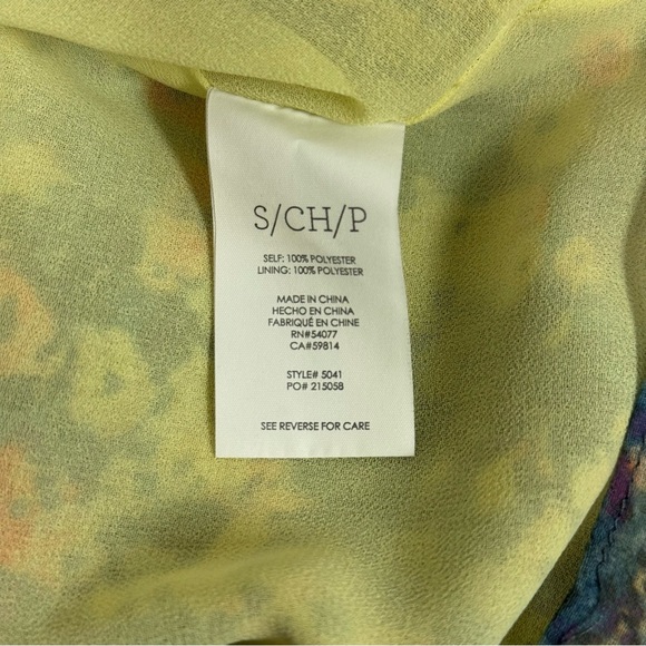 Cabi Floral Chiffon Sleeveless Blouse – Lightweight & Lined – Size Small - Picture 6 of 8